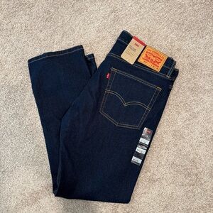 Men’s Size 36x30 Levi’s 513 Slim Straight Jeans Blue Dark Wash